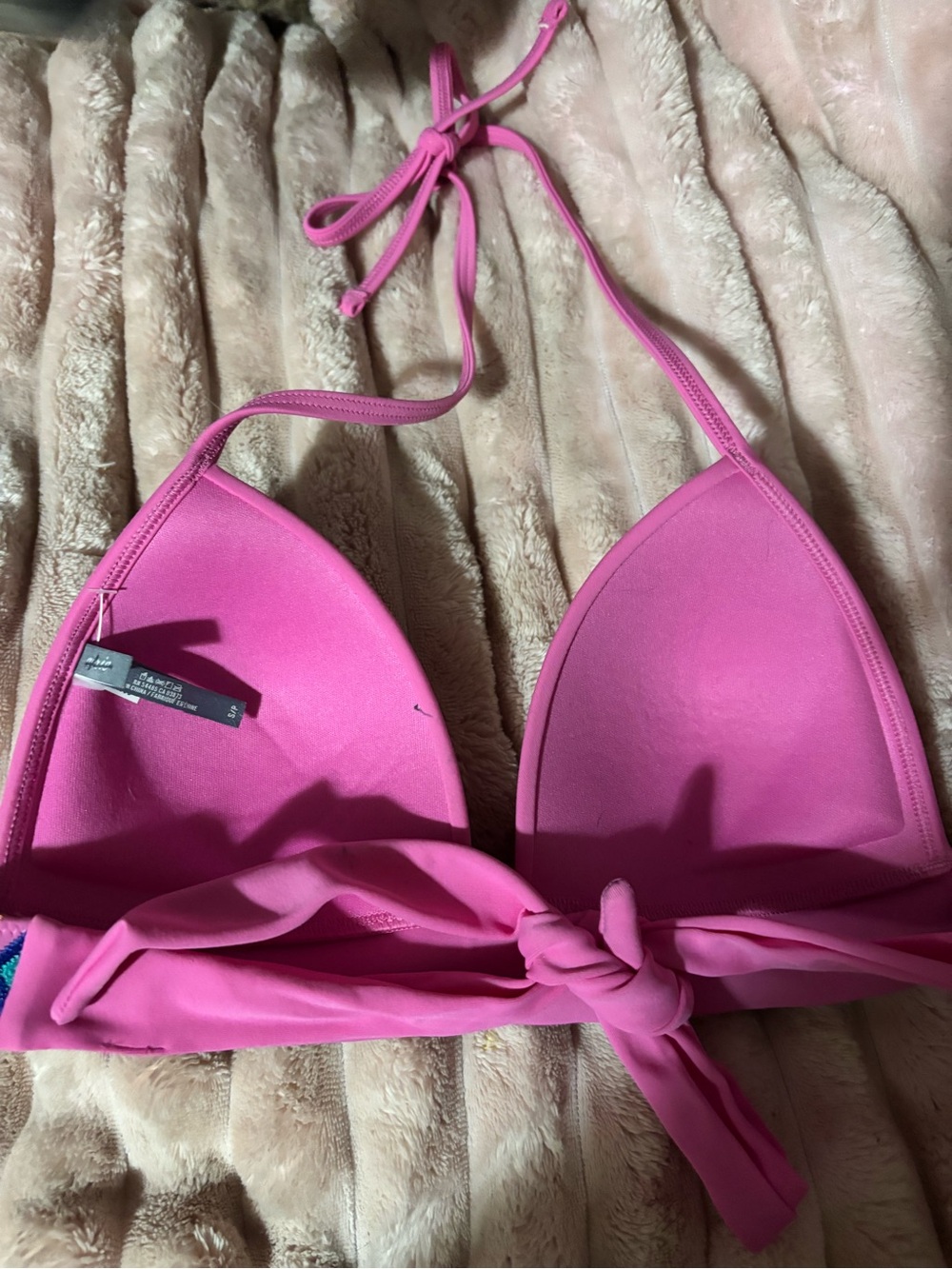 Aerie NWOT Pink Embroidered Triangle Bikini Set Size Small - Picture 8 of 8
